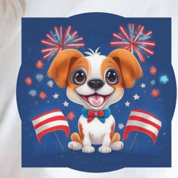 Fourth of July Dog T Shirt, Happy 4th of July Dog Tshirt, Fourth July Dog Tee - Picture 2 of 4